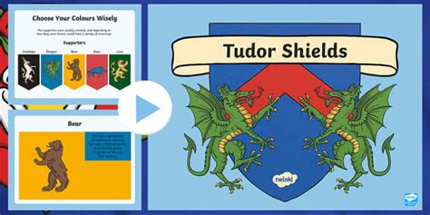 tudor coat of arms ks2|tudor shields information powerpoint.